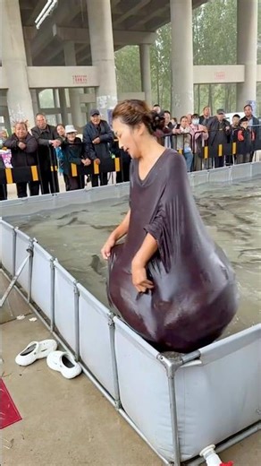 SHOCKING! Girl Catches 200+ Fish Using Her Clothes 😱🐟 No One Expected This! #shorts