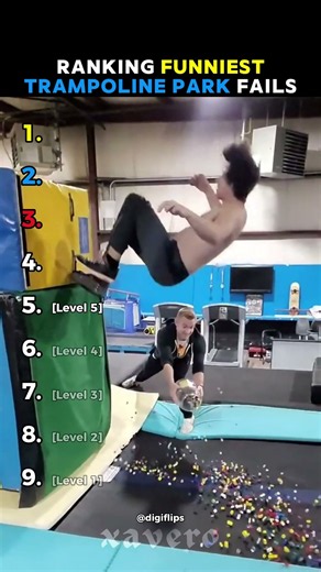 Ranking FUNNIEST TRAMPOLINE PARK FAILS 💀🗿