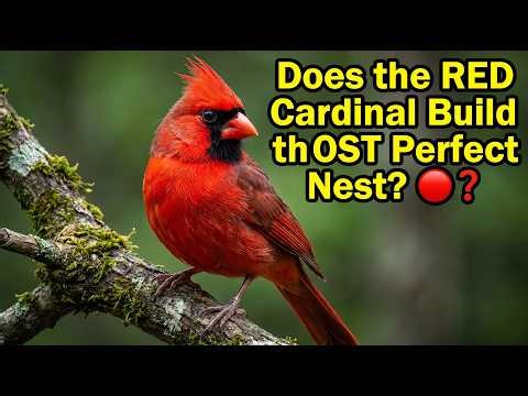 Why the RED Cardinal is Nature's BEST Bird Dad 🔴❤️ | Shocking Nesting Facts | (timeless) #shorts