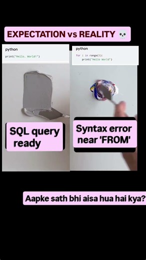 Day 72 of Developer Pain 😭 | SQL Query Ready Syntax Error Near 'FROM' 💀 #softwareengineer #developer