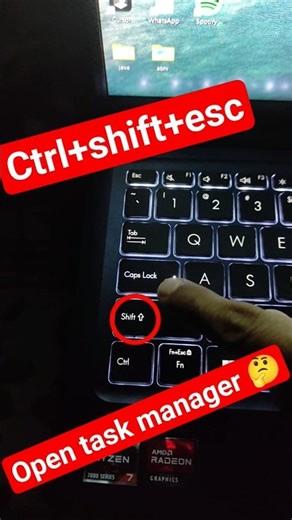 Keyboard shortcut key... open task manager 👍🤔 #keyboard #shortcutkeys #shorts #viral #laptop #pc