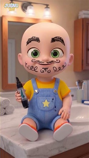 Baby Shaves Like Dad 🪒👶 | Work Like Daddy | Cartoon for kids | +more kids songs - Jugnu Kids