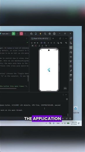 Your First Flutter App Is Finally Running #flutter #flutterdev #androidstudio #programming #devtrack