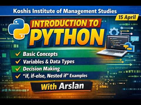 WHILE LOOP IN PYTHON + BASIC , FOR FYBCA STUDENTS | 16 APRIL KIMS INSTITUTE BY ARSLAN