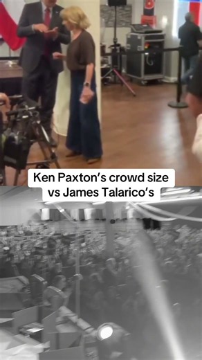 Ken Paxton’s crowd sizes vs James Talarico’s