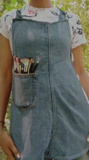 Old Jeans Se Artist Apron Kaise Banaye 😍 | DIY Denim Apron Tutorial | Best Reuse Idea#ArtistApron