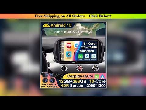 Android 15 For Fiat 500X 2014-2020 2K QLED Stereo Car Radio Multimedia Video Player GPS AI Voice