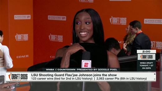 Flau’jae Johnson joins @malika_andrews and @chiney to talk about her draft-night fit, balancing music and basketball, and her excitement for the WNBA 👏