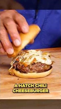 Hatch Chile Cheeseburger Recipe 🌶️ 🍔 Grilled hot & fast right off of the @MadeInCookware Grill 🔥