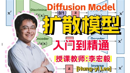 【李宏毅扩散模型】2026最新Diffusion Model教程！1小时吃透扩散模型原理，简直不要太爽！而且是（理论+实战）全面精讲，小白也能信手拈来！