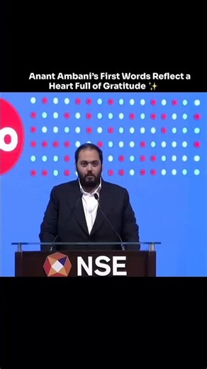 Anant Ambani's First Words Reflect a Heart Full of Gratitude ✨#Jio#Gratitude#BusinessUpdate#ThankYou
