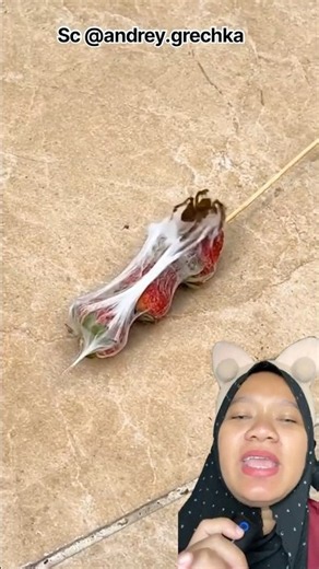 MAKING STRAWBERRY SPIDER WEB ‼️😱 Sc: Andrey.grechka