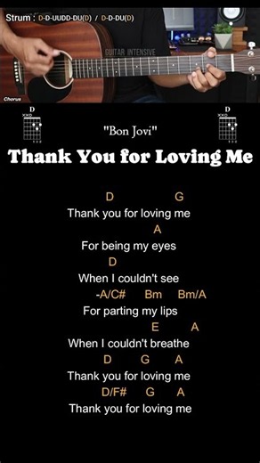 Thank You for Loving Me - Bon Jovi | EASY Guitar Tutorial Chords - Guitar Lessons #guitarlessons