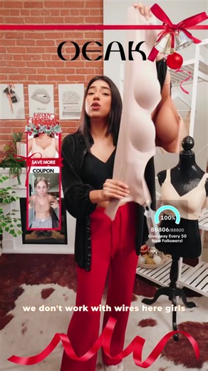 OEAK Womens Strapless Bras Push Up Bandeau Bra Non Slip Wireless Supportive Padded Bras Seamless Comfortable Tube Jelly Bra