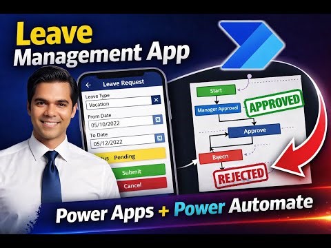 Leave Management App in Power Apps | Canvas App + Power Automate | Real-Time Project