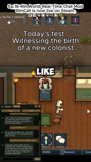 RimWorld Real-Time Chat Mod – Ep.16 : Witnessing the birth of a new colonist.#rimworld