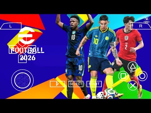 eFootball PES 2026 PPSSPP Android Offline Full Update UCL & League Kits 25/26 Season & 4k Graphics