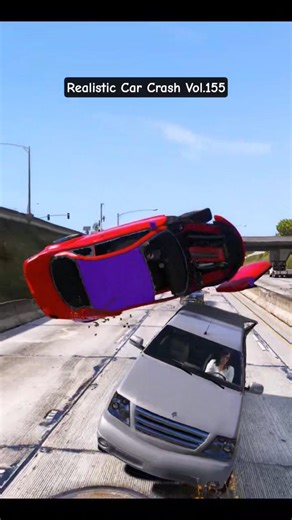 Brutal Street Crash Vol.155 😱💥 | GTA 5 Realistic Car Crash Shorts