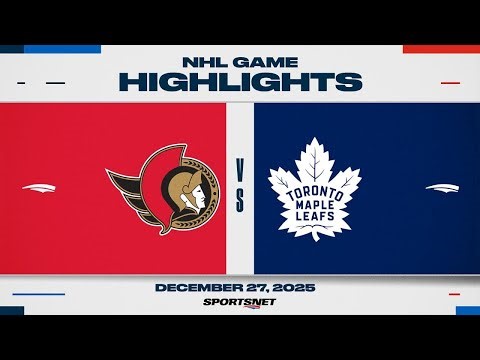 NHL Highlights | Senators vs. Maple Leafs - December 27, 2025