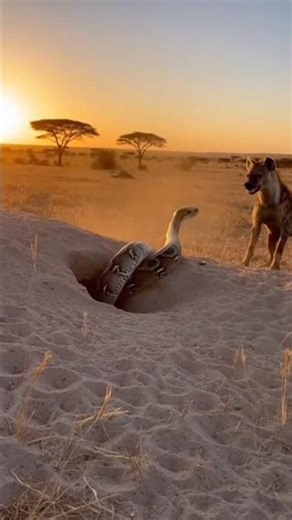 Hyena vs Python Attack 😱