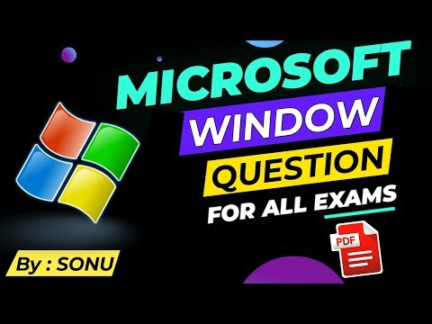 MS Windows MCQ Microsoft MCQs computer question and answers PDF for competitive exams