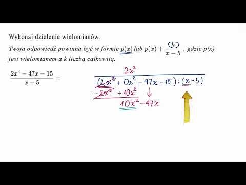 Dzielenie wielomianów przez wielomiany liniowe - brakujący wyraz