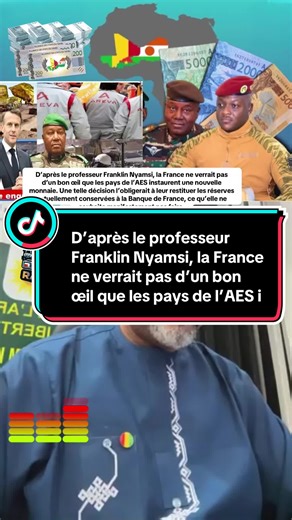 D’après le professeur Franklin Nyamsi, la France ne verrait pas d’un bon œil que les pays de l’AES instaurent une nouvelle monnaie. Une telle décision l’obligerait à leur restituer les réserves actuellement conservées à la Banque de France, ce qu’elle ne souhaite manifestement pas faire. #Géopolitique #AfriqueAES #Monnaie #DébatÉconomique »