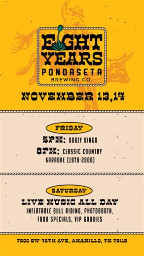 Pondaseta Brewing gearing up to celebrate 8 years in Amarillo