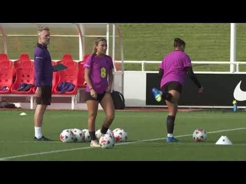 England train ahead of Greece World Cup qualifying play-off.