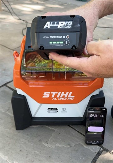 STIHL ALLPRO battery: 0–80% in 9 minutes charging speed