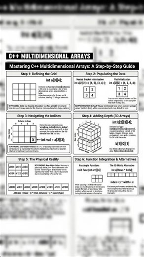 C++ Multidimensional Arrays: From Grid Concepts to Performance Optimization