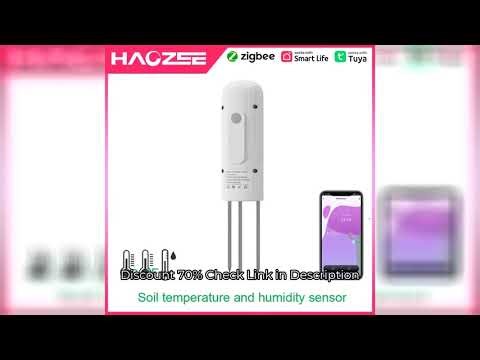 Haozee Tuya Smart Zigbee Soil Tester Temperature and Humidity Meter Waterproof Moisture Garden Irri
