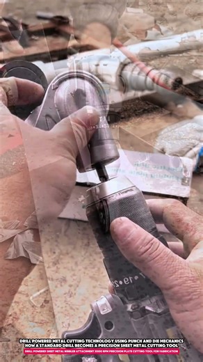 Drill Powered Sheet Metal Nibbler Attachment 3000 RPM Precision Plate Cutting Tool for Fabrication
