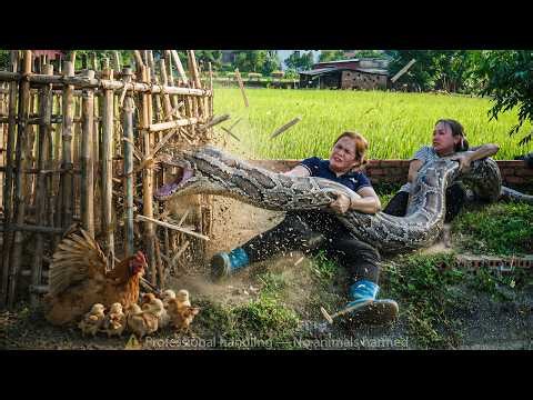 72 HOURS Trapped with a GIANT PYTHON – One mistake in the bamboo trap could cost a life!