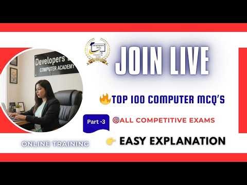🔴 LIVE |100 Computer MCQ Live | Computer Fundamentals Full Revision |Beginners to Competitive |
