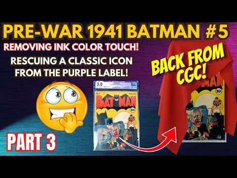 Can Batman #5 Be Saved? Color Touch Removal & Conservation (1941) Part 3