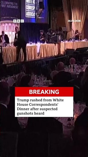President Trump is rushed from the White House event after suspected gunshots heard. #BBCNews