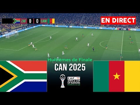 AFRIQUE DU SUD vs CAMEROUN Coupe d'Afrique des Nations 2025 aujourd'hui Simulation PES