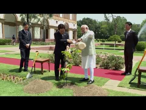 PM Modi and President Lee Jae Myung of the Republic of Korea jointly planted a sapling