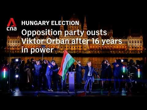 Hungary election: Thousands celebrate in Budapest as opposition ousts PM Viktor Orban