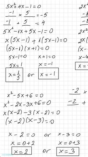 How to Solve Quadratic Equations by Factoring #okmathscenter #maths #study #students #everyone