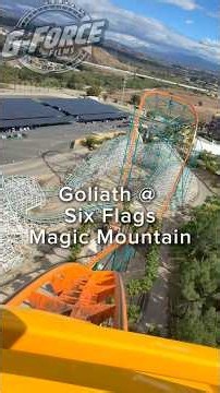 Goliath at Six Flags Magic Mountain is INSANE! 🦁🎢🔥 #Goliath #RollerCoaster #Shorts