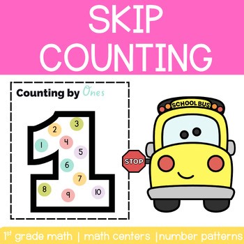 Skip Counting Task Cards | 10 Printable Math Pages|1st Grade