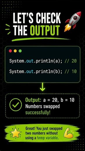 🔥 Swap Two Numbers Without Temp Variable | Java Logic Challenge 😱