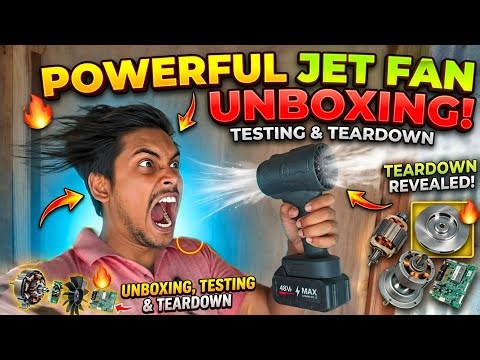 High RPM Turbo Jet Blower Fan Unboxing+ Testing And Teardown.. | Jet Fan