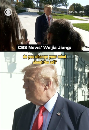 President Trump hasn't changed his stance on a controversial ad used by Ohio GOP gubernatorial nominee Vivek Ramaswamy featuring the mother of Democratic opponent Amy Acton, he told CBS News' @Weijia Jiang on Friday. Despite reporters bringing up Acton's mother stayed with her stepfather after being charged with raping Acton as a child, Trump continued to defend the ad.