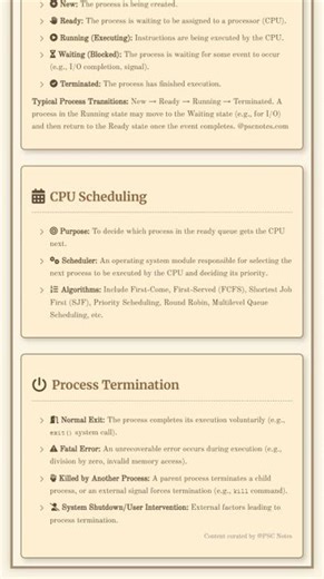 Process Management: Concepts of Processes and Threads, Process States, CPU Scheduling Algorithm...