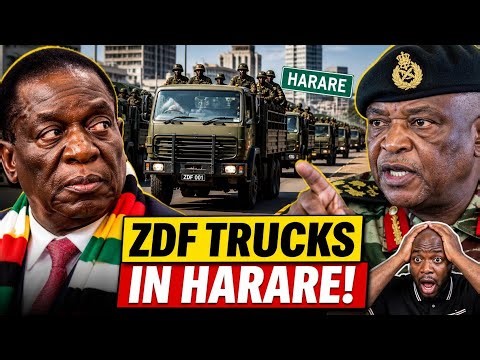 WATCH🇿🇼ZDF Military Trucks Flood Harare as Mnangagwa vs Chiwenga Power Struggle Explodes in ZANU-PF