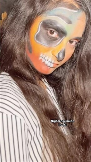 Ghost Face Makeup Tutorial | Halloween Makeup Look 2026 #bridalmakeup #ghostmakeup