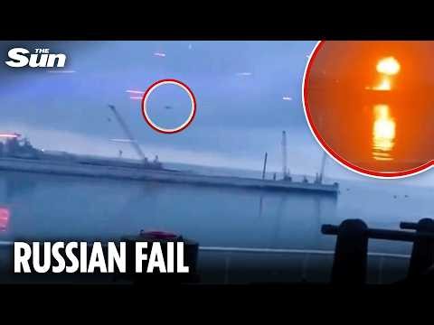 Putin's air defence FAILS to protect Russian frigate as Ukraine's drone assault destroys its target